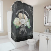 Pariser Vintag antiker Pariser Eiffelturm Duschvorhang (Beispiel)