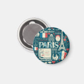 Pariser Vintag: Französische Republik Elegance Magnet (Vorderseite/Rückseite)