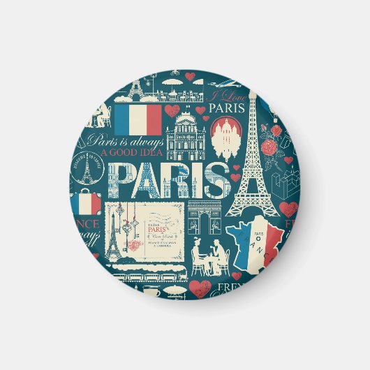 Pariser Vintag: Französische Republik Elegance Magnet (Vorne)