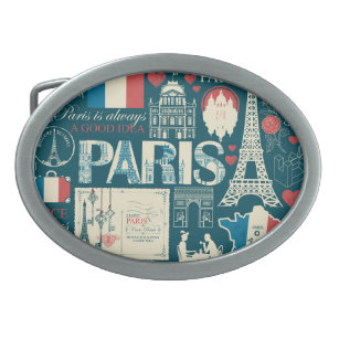 Pariser Vintag: Französische Republik Elegance Ovale Gürtelschnalle