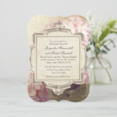 Pariser Vintag Hydrangea Manor Probe Dinner Einladung (Stehend Vorderseite)