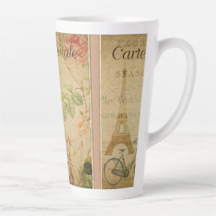Pariser Vintag mit Eiffelturm Milchtasse