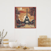Pariser Vintage-Malerei Poster (Küche)
