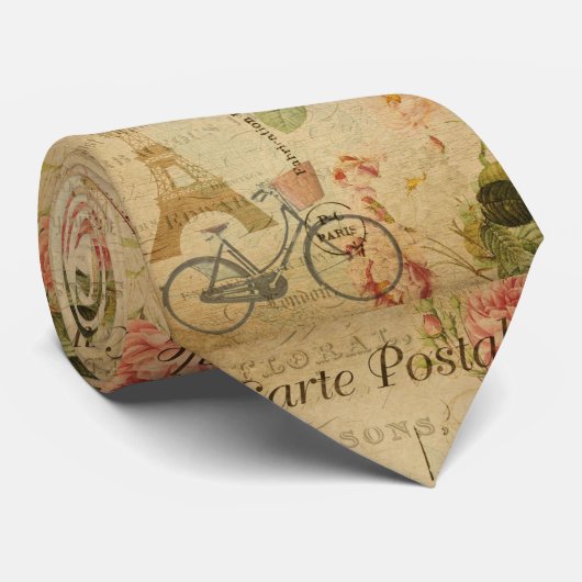 Pariser Vintage mit Eiffel Krawatte (Gerollt)