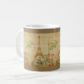 Pariser Vintage mit Eiffelturm Kaffeetasse (Vorderseite Links)