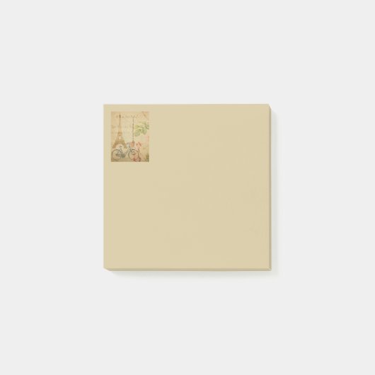 Pariser Vintage mit Eiffelturm Post-it Klebezettel (Vorderseite)