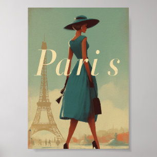 Pariser Vintage-Mode Poster