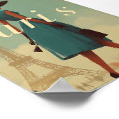 Pariser Vintage-Mode Poster (Ecke)