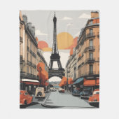 Pariser Vintage-Poster Fleecedecke (Vorderseite)