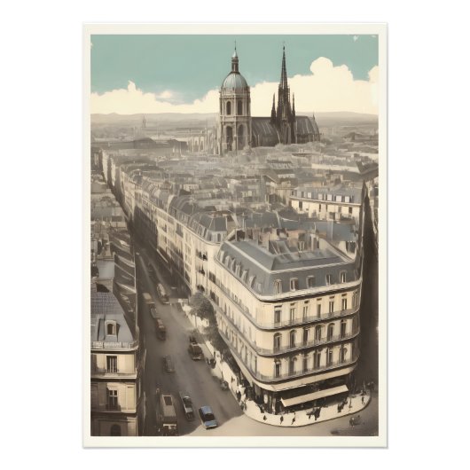 Pariser Vintage-Poster Fotodruck (Vorne)