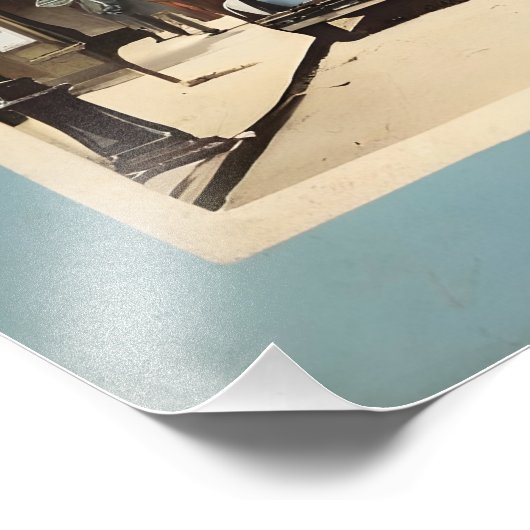 Pariser Vintage-Poster Fotodruck (Ecke)