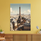 Pariser Vintage-Poster Leinwanddruck (Insitu (Wohnzimmer))