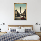Pariser Vintage-Poster Leinwanddruck (Insitu (Schlafzimmer))