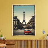 Pariser Vintage-Poster Leinwanddruck (Insitu (Wohnzimmer))