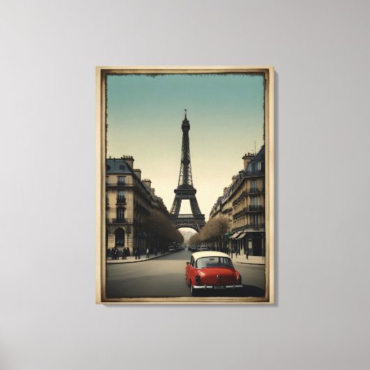 Pariser Vintage-Poster Leinwanddruck (Vorderseite)
