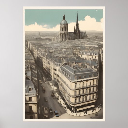 Pariser Vintage-Poster Poster (Vorne)