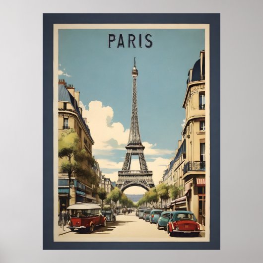 Pariser Vintage-Poster Poster (Vorne)
