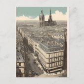 Pariser Vintage-Poster Postkarte (Vorderseite)