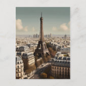 Pariser Vintage-Poster Postkarte (Vorderseite)