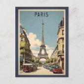 Pariser Vintage-Poster Postkarte (Vorderseite)