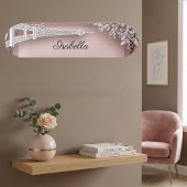 Pariser Vintage-Rosa Glitter-Eiffelturm Skateboard