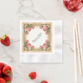 Pariser Vintage Rose Herrenhaus feierliche Hochzei Serviette (Beispiel)