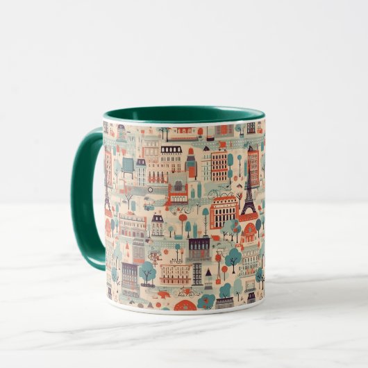 Pariser Vintager Tag Tasse (Vorderseite Links)