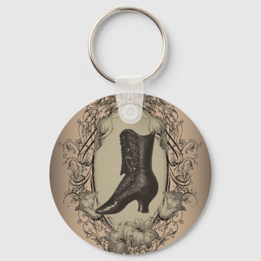 Pariser Vintager Viktorianischer Schuhretro Schlüsselanhänger (Vorderseite)