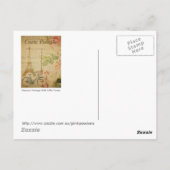 Pariser Vintages mit Eiffel-Turm Postkarte (Rückseite)