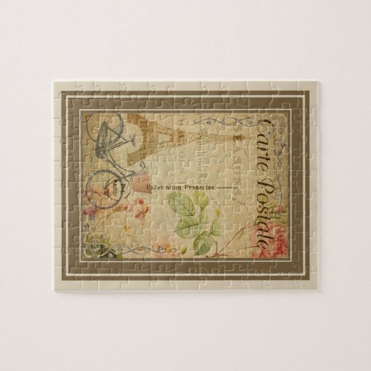 Pariser Vintages mit Eiffel-Turm Puzzle (Horizontal)