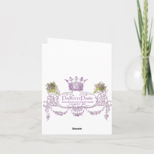 Pariser Violette Rosee Parfume Karte (Rückseite)