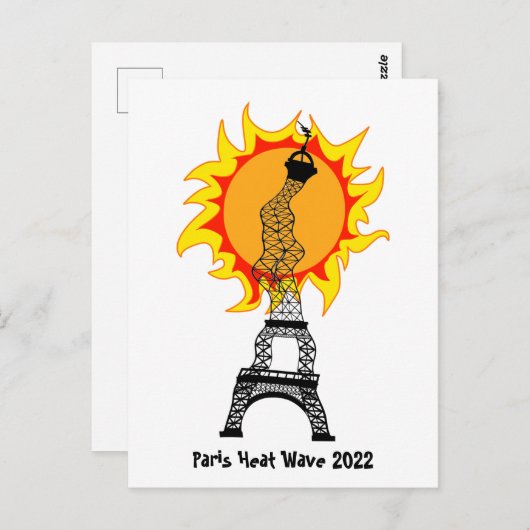 Pariser Wärmewelle 2022 Postkarte (Vorne/Hinten)