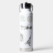 Pariser Wasserflasche Trinkflasche (Vorderseite)