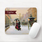 Pariser Weihnachtslandschaft maßgeschneidertes Ges Mousepad (Mit Mouse)