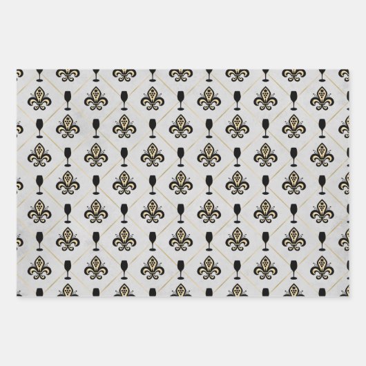Pariser Wein Geschenkpapier Set (Vorderseite 3)