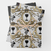 Pariser Wein Geschenkpapier Set (Beispiel)