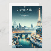 Pariser Winter Elegance Feiertagskarte (Vorne/Hinten)
