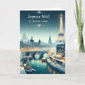 Pariser Winter Elegance Feiertagskarte (Vorderseite)