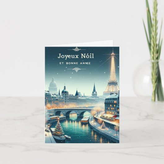 Pariser Winter Elegance Karte (Vorderseite)