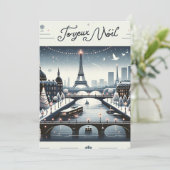 Pariser Winter Elegance, Stadt der Lichter Einladung (Stehend Vorderseite)