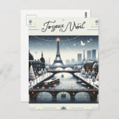 Pariser Winter Elegance, Stadt der Lichter Postkarte (Vorne/Hinten)