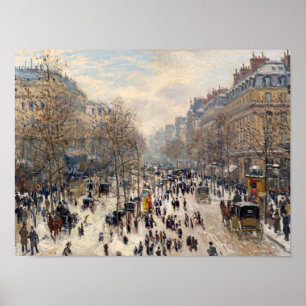 Pariser Winterboulevard-Szene Poster