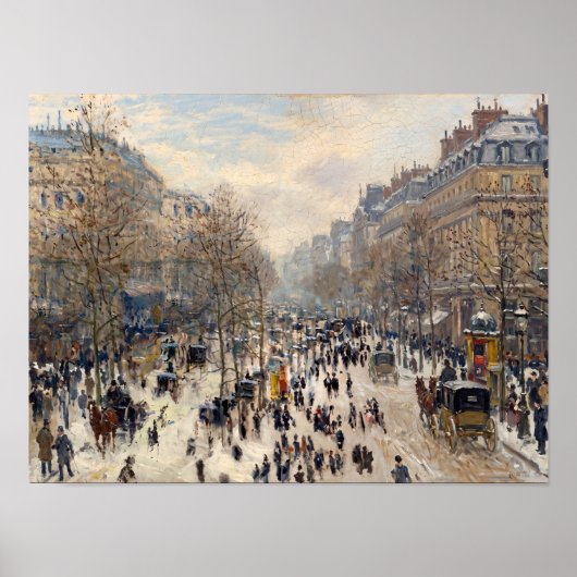 Pariser Winterboulevard-Szene Poster (Vorne)
