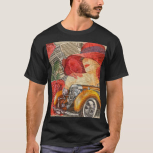 Pariserin: Eiffelturm Retro. T-Shirt