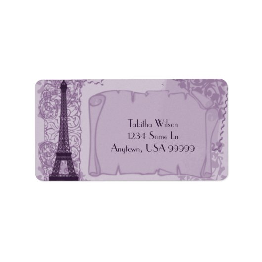 Parisian Amethyst Address Label Adressaufkleber (Vorne)