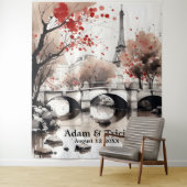 Parisian Autumn Dream Wedding Backdrop Wandteppich (Beispiel)