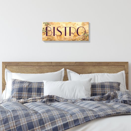 Parisian Bistro Sign Leinwanddruck (Insitu (Schlafzimmer))