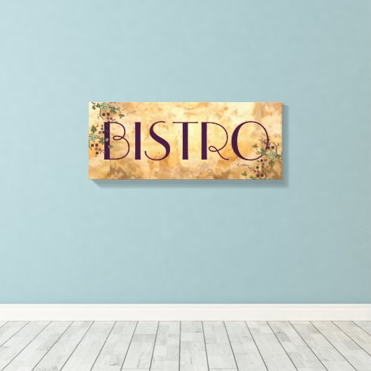 Parisian Bistro Sign Leinwanddruck (Insitu (Holzboden))