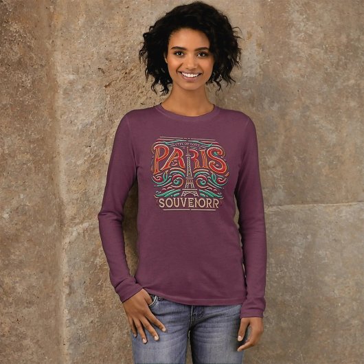 Parisian Bloom Liebe Symphonie mit langen Ärmeln Tri-Blend Shirt