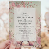 Parisian Blossom Eiffel Tower Paris Wedding Einladung